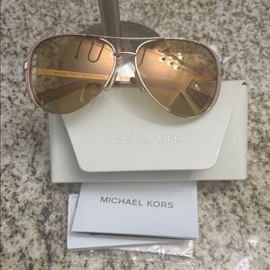 Michael Kors Gold Aviator Sunglasses